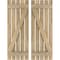 Ekena Millwork Americraft 5-Board (2 Batten) Wood Spaced Board-n-Batten Shutters w/ Z-Bar, ARW102SB519X77UNH, PR ARW102SB519X77UNH - alternate 1